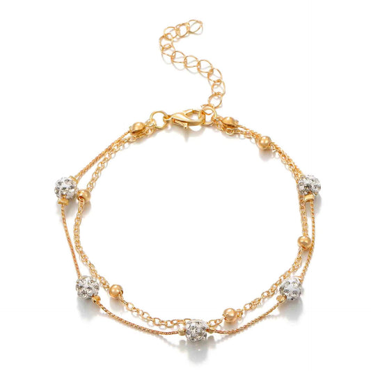 Dazzling Elegance Adjustable Anklet