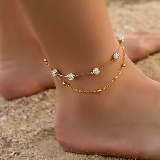 Dazzling Elegance Adjustable Anklet