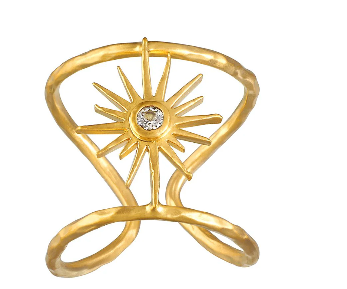 Cosmic Grace Starburst Adjustable Ring